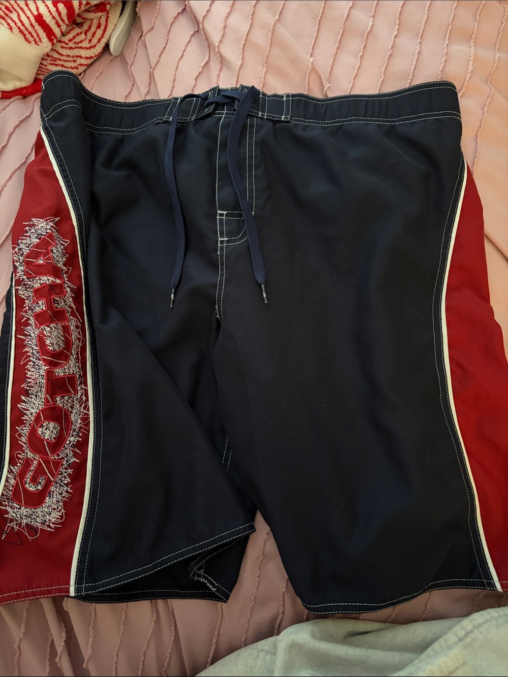 Gotcha Men's Navy & Red Swim Trunks